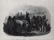 The Travelers meeting with Minnetarree indians near fort clark, Karl Bodmer